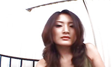 Risa Murakami rubs, sucks and rides dong