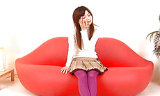 Steamy French kissing and tit licking with the hot young Aimi Nakatani
