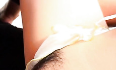 Gorgeous Hiyori sucks and gets her hairy pussy licked and fingered