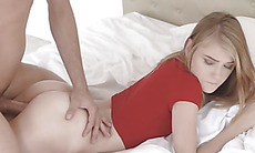 Gorgeous teen is excited to feel him