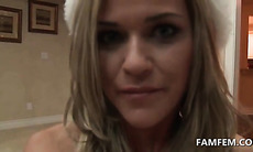 Awesome blonde GF gets a big dick for Xmas