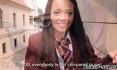 Pretty Czech girl Tricia Teen in uniform screwed for money
