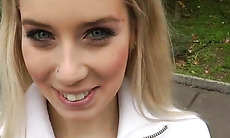 Extreme sex outdoors with cute blonde
