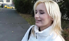 Adventurous blonde goes for public sex
