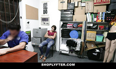 ShopLyfter - Sexy Teen Shoplifter Blows Security Guard