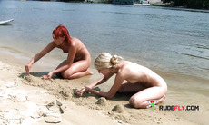 Young nudist babes caught on a hidden camera