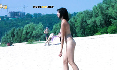 Hot nudist teen filmed by voyeur