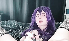 Leaked OF Video - Slutty Cosplay Teen Mei Kitsune Cant Restrain From Rubbing Her Meaty Pussy