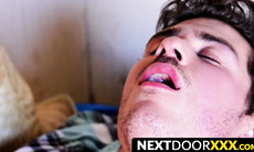 NextDoorXXX.com - Hunky farm boy Elijah James wanks off his big cock in a hot solo session