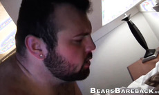 Big bear Rex Blue eats and breeds bottom slut Rusty G