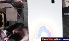ShopliftersPunished.com - 18yo Aubree Ice chokes on cops huge dick before hard pov fucking