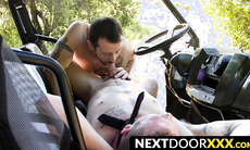 NextDoorXXX.com - Hunky gay rides cock raw after outdoor blowjob