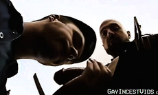 Bald and sexy Adam Snow deepthroats me then rammed my ass hard