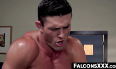 FalconsXXX.com - Muscular jocks Ryan Rose and Fane Roberts in a hardcore anal fuck session