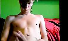 Gorgeous horny twink Jay Lamour decides to crack one out