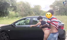 Uber driver spurts off Latin baby with meaty culo in neglected spot, sobs out in elation - hottest XXX porn!