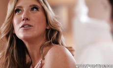 Bearded dude unloads cum after deeply thrusting blonde Addison Vodka