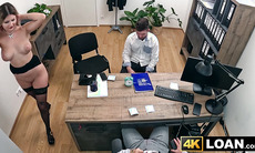 Baby Coco takes the loan officers cock while her husband watches