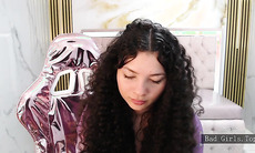 Very pretty skinny brunette teen webcam solo