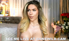 Sexy Blonde Strips and Poses Live on Webcam