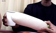 Nasty Japanese gets her two fuck holes toyed hard
