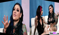 Emo Gf Joanna Angel fucks big stacked tattooed hottie